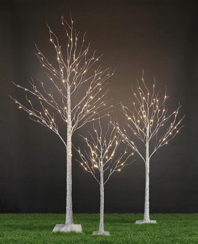  MEGA LED ALBERO DI BETULLA 150cm, Bianco Freddo, LUCI