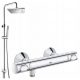 Omnires UNI cromo a parete + rubinetto doccia Grohe GROHTHERM 500 cromo