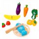  Set Velcro per Tritare Frutta e Verdura in Legno + Tagliere XXL 13 pz