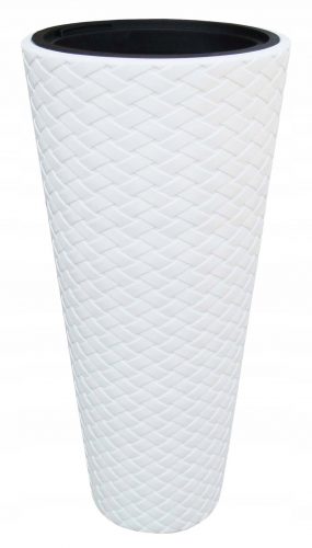  Vaso da fiori Prosperplast 40 cm x 40 x 78 cm diametro 40 cm plastica bianca