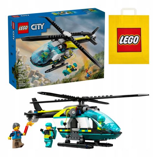  LEGO City 60405 Elicottero di salvataggio + Borsa di carta VP LEGO 6315792 Medio