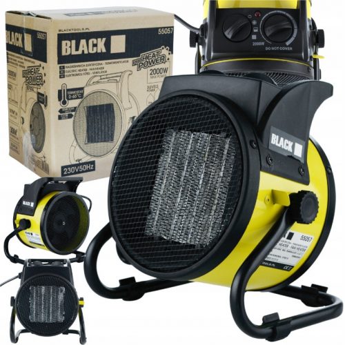 FARELKA TERMOVENTILATORE STUFA PORTATILE 2000 W 2 KW NERO