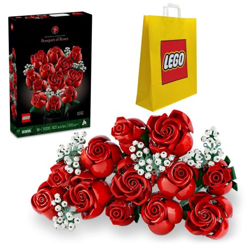  LEGO ICONS 10328 Mazzo di rose + LEGO 6315792 SACCHETTO DI CARTA VP MEDIUM M 34X41X10 TE