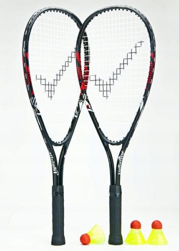 SET SPEEDMINTON 2x RACCHETTE + 3x OTTURATORE + SET COPERTURA