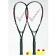 SET SPEEDMINTON 2x RACCHETTE + 3x OTTURATORE + SET COPERTURA