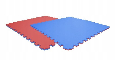 Tappetino puzzle 4 cm blu e rosso