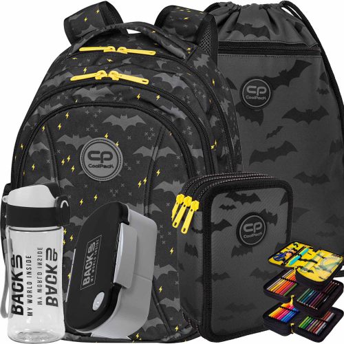  Zaino scolastico multiscomparto CoolPack, nero, 21 anni