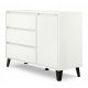  Cassettiera TopEshop Scandi 1D3S 110 x 39 x 78,5 cm bianco bianco