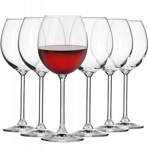 Bicchieri vino rosso Krosno Venezia trasparente 350ml 6 pz.