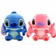  SET MASCOTTE LILO E STITCH BLU + ROSA 35CM