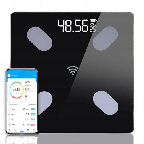 BILANCIA ANALITICA SMART SLIM 180KG ELETTRONICA 25in1 VETRO IOS