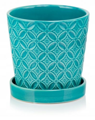  Vaso da fiori Polnix 15 cm x 15 x 15 cm diametro 15 cm ceramica tonalità del blu, tonalità del verde