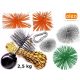 Kit pulizia camino. Sfera 2,5 kg 12 m spazzola in metallo/PVC