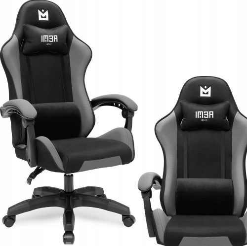  Sedile IMBA Sedia da gaming Strider, tessuto nero e grigio