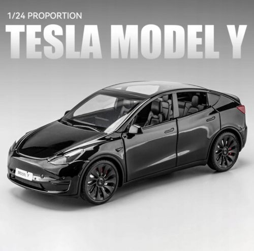  Tesla Model Y 1:24 Apertura porta LED Luce in metallo