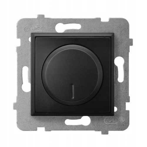 Dimmer rotativo classico da incasso Ospel nero ŁP-8UL2/m/33