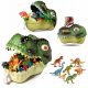  DINOSAURI GRANDE SET FIGURINE DINOSAURO T-REX Dino Park VALIGIA