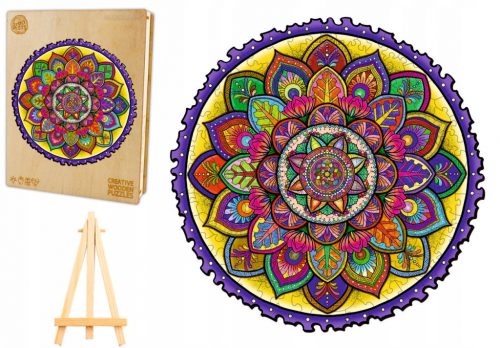  PUZZLE IN LEGNO PER ADULTI GRANDE 243 PEZZI MANDALA SCATOLA IN LEGNO