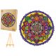  PUZZLE IN LEGNO PER ADULTI GRANDE 243 PEZZI MANDALA SCATOLA IN LEGNO