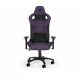  Sedia da gaming girevole Corsair T3 Rush in tessuto viola e nero