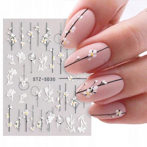  ADESIVI PER UNGHIE MANICURE FIORI IN PIZZO PIZZO