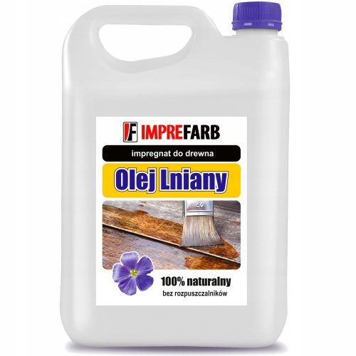 Impregnante per legno all'olio di lino 100% naturale 5L IMPREFARB