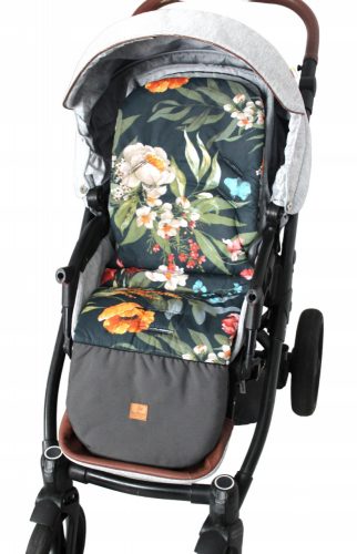  Inserto passeggino fiori poggiapiedi impermeabile Emma XXL 100 cm