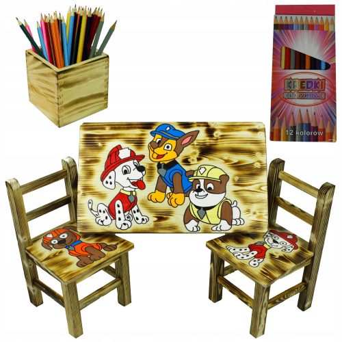  SET TAVOLO E SEDIE PER BAMBINI IN LEGNO