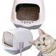  Toilette per gatti chiusa con filtro GRIGIO CAT14