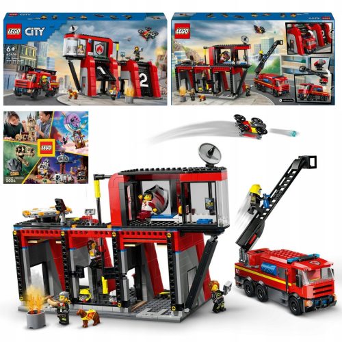  LEGO City 60414 Caserma dei Pompieri con Autopompa + Catalogo Lego 1/2024 Bricks City Technic Velocità Star Wars Harry Potter Duplo