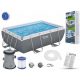 Piscina con cornice rettangolare Bestway 282 x 196 cm