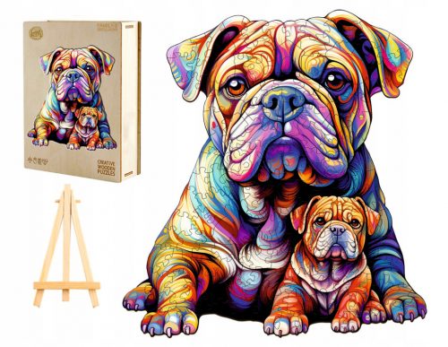  Pasjo24 puzzle puzzle in legno 240 pezzi PUZZLE GRANDE IN LEGNO 300 PEZZI BULLDOG INGLESE IN SCATOLA DI LEGNO puzzle in legno K520