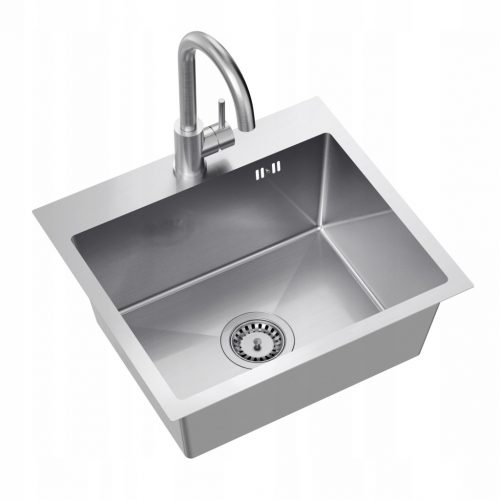  Lavello myQ LEO 10 a una vasca, acciaio inox