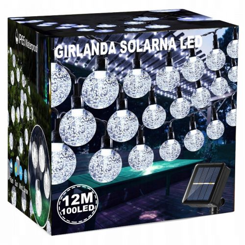  GHIRLANDA LAMPADE SOLARI DA GIARDINO 12M 100 SFERE LED