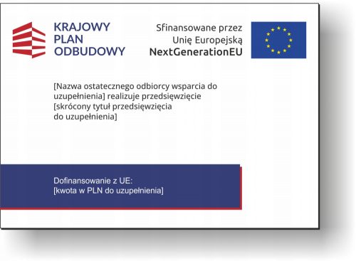 Piastra KPO del Piano di Ricostruzione Nazionale, A3, PVC 3mm - UV, Alta Qualità