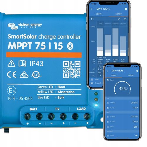 REGOLATORE DI ENERGIA VICTRON Smart Solar MPPT 75/15