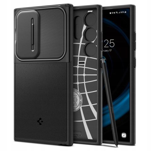  Dorso Spigen per Samsung Galaxy S24 Ultra Camshield Optik nero