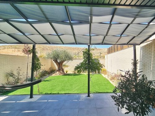  Cintura per gazebo Sun Shade, tessuto, 100 x 100 cm, grigio