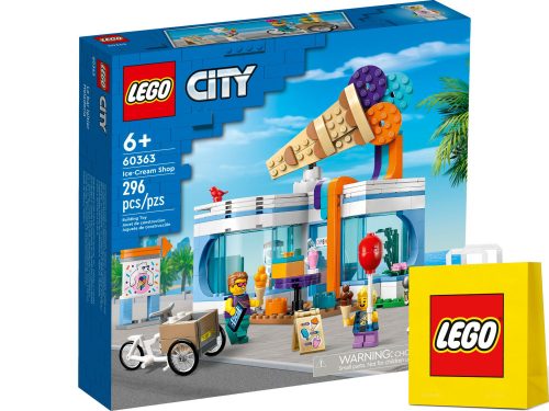  LEGO City 60363 Gelateria + VP Sacchetto di carta LEGO medio 41 cm x 34 cm x 11 cm BORSA REGALO