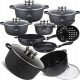  Set pentole in alluminio KITCHEN QUEEN PREMIUM, 20 pz.