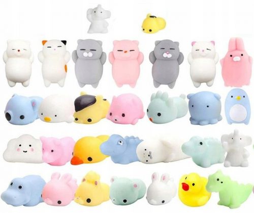  Mini squishy in rilievo con animali Kawaii Mochi da 30 pezzi