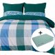 Set biancheria da letto piumino Darymex 160 cm x 200 cuscino 70x80 cm 3 pezzi + lenzuolo con angoli flanella Darymex 160 x 200 cm