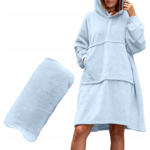 FELPA CALDA, COPERTA, oversize, BLU, un regalo per una ragazza per il suo compleanno, 18-99