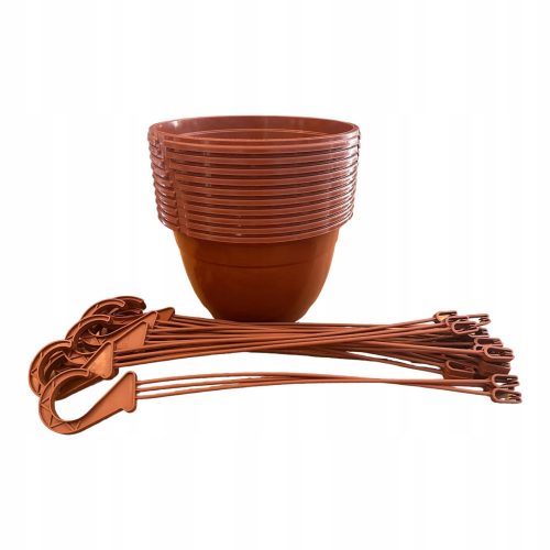  Vaso da fiori DonKwiat 25 cm x 25 x 15,5 cm diametro 25 cm tonalità di plastica marrone e beige, terracotta