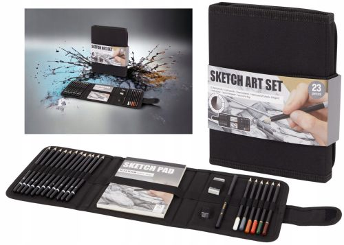  SET MATITE ALBERO PER SCHIZZI ART BLOCK 23 pezzi