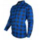 CAMICIA DA LAVORO IN FLANELLA COTONE QUADRI BLU POLONIA 2XL XXL