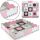  Tappetino puzzle in schiuma Jolly 3x3 forme - rosa grigio