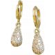  Eleganti orecchini in oro con mandorle placcate oro decorate con zirconi