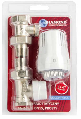  Set termostatico Diamond dritto ART.411.A.ZEST.TERM.PR