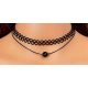  CHOKER modello collo a catena nera Collana di gioielli in pizzo vintage